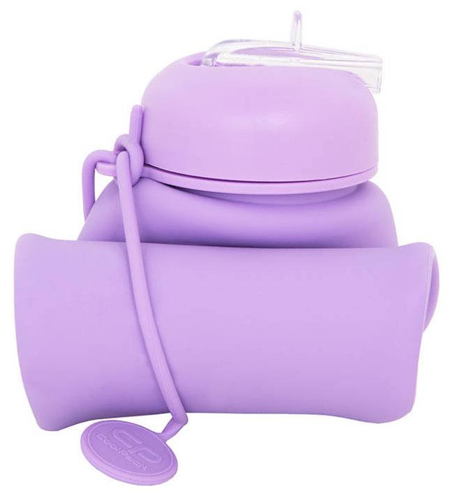 Silikonska flašica za vodu LJUBIČASTA - 600ml 