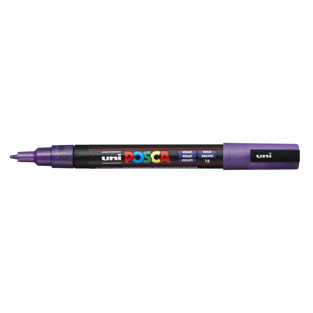 MARKER POSCA LJUBIČASTI SA ŠLJOKICAMA 