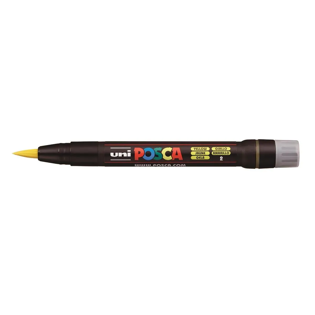 MARKER POSCA SA ČETKICOM ŽUTI 