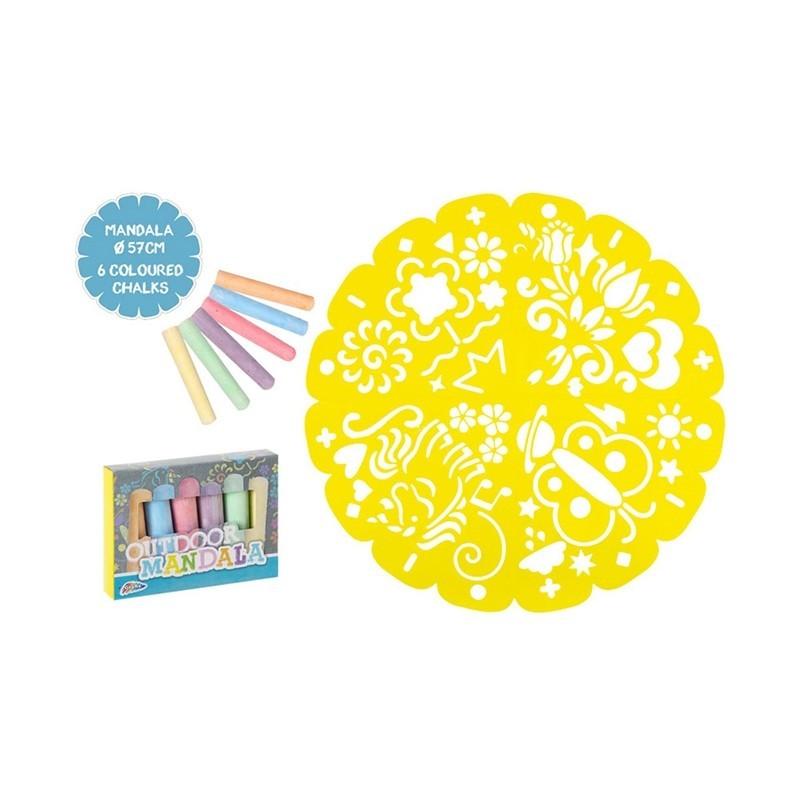 Krede u boji OUTDOOR MANDALA 6 kom 