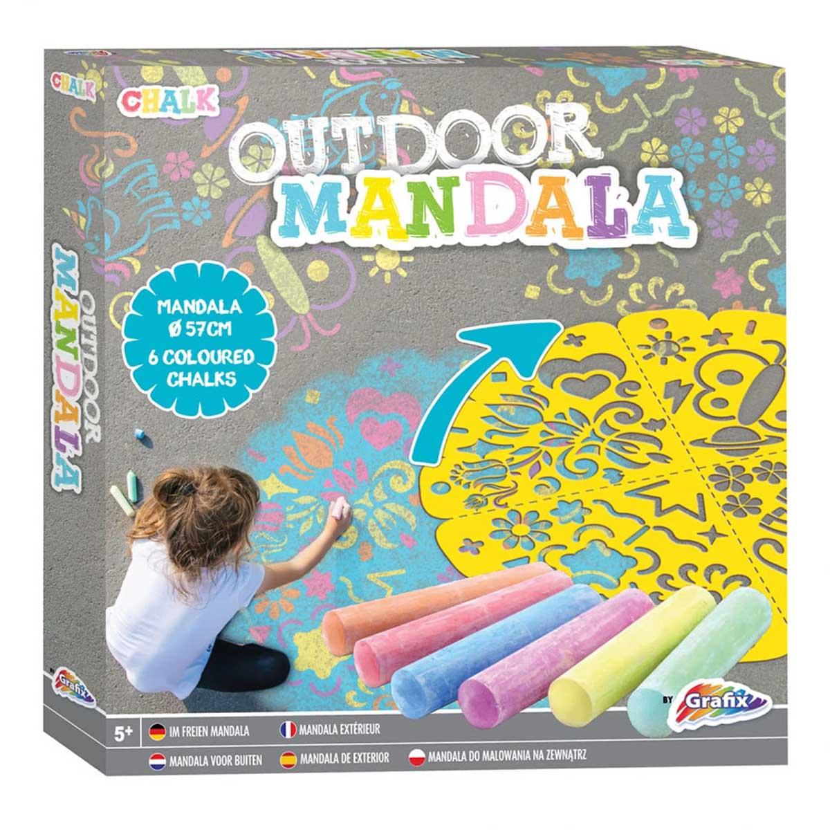 Krede u boji OUTDOOR MANDALA 6 kom 