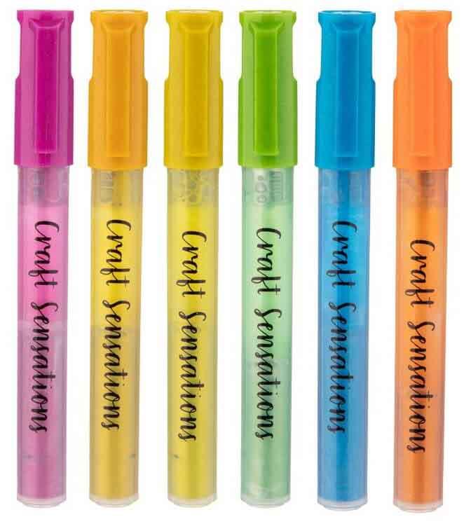 Set markera sa šljokicama, 6 komada 