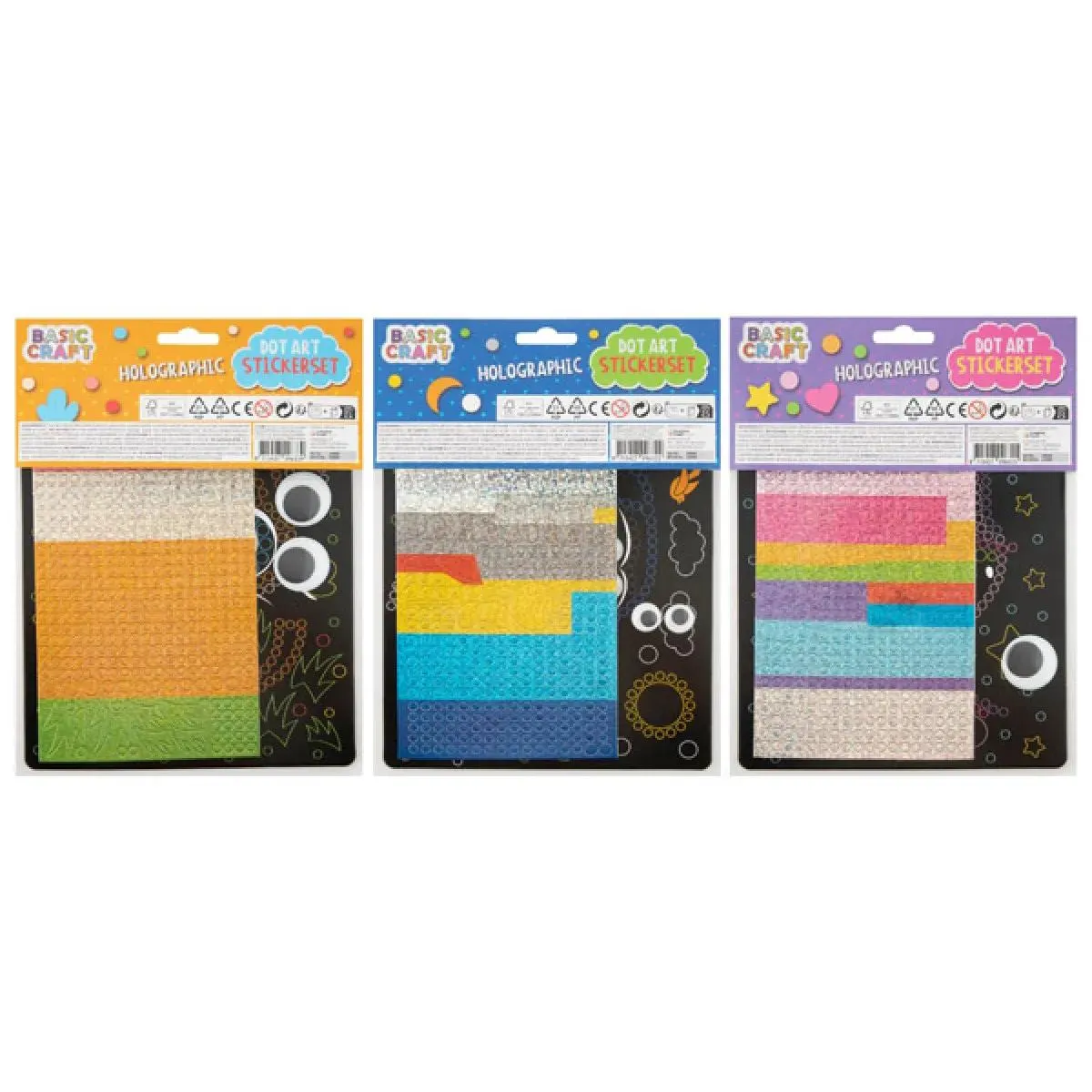 Stikeri HOLOGRAPHIC DOT 22x18cm / TRI VRSTE 