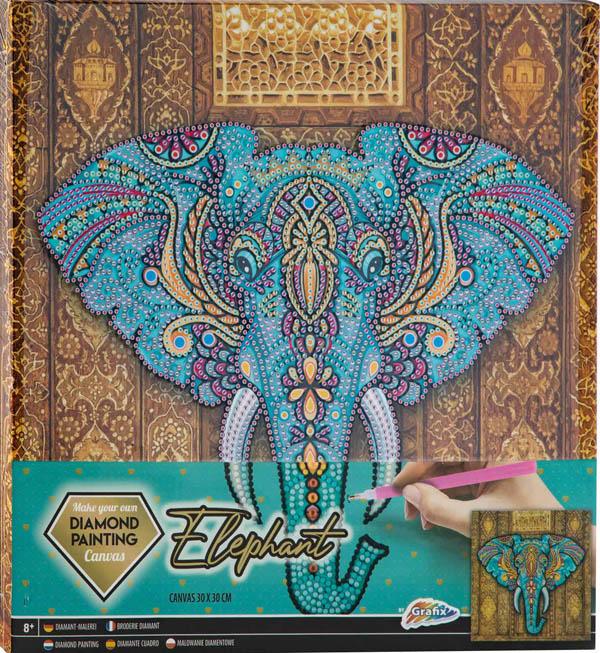 Kreativni set DIAMOND PAINTING /SLIKANJE DIJAMANTIMA SLON -30x30cm 