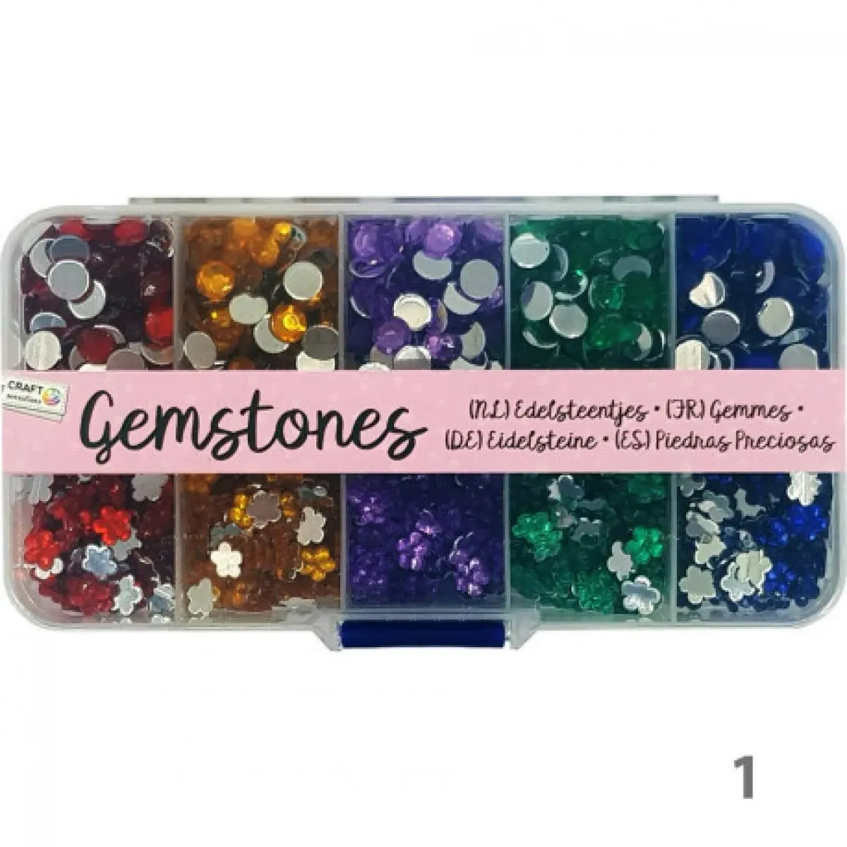 Ukrasni kamenčići GEMSTONES 55 kom (dve vrste) 