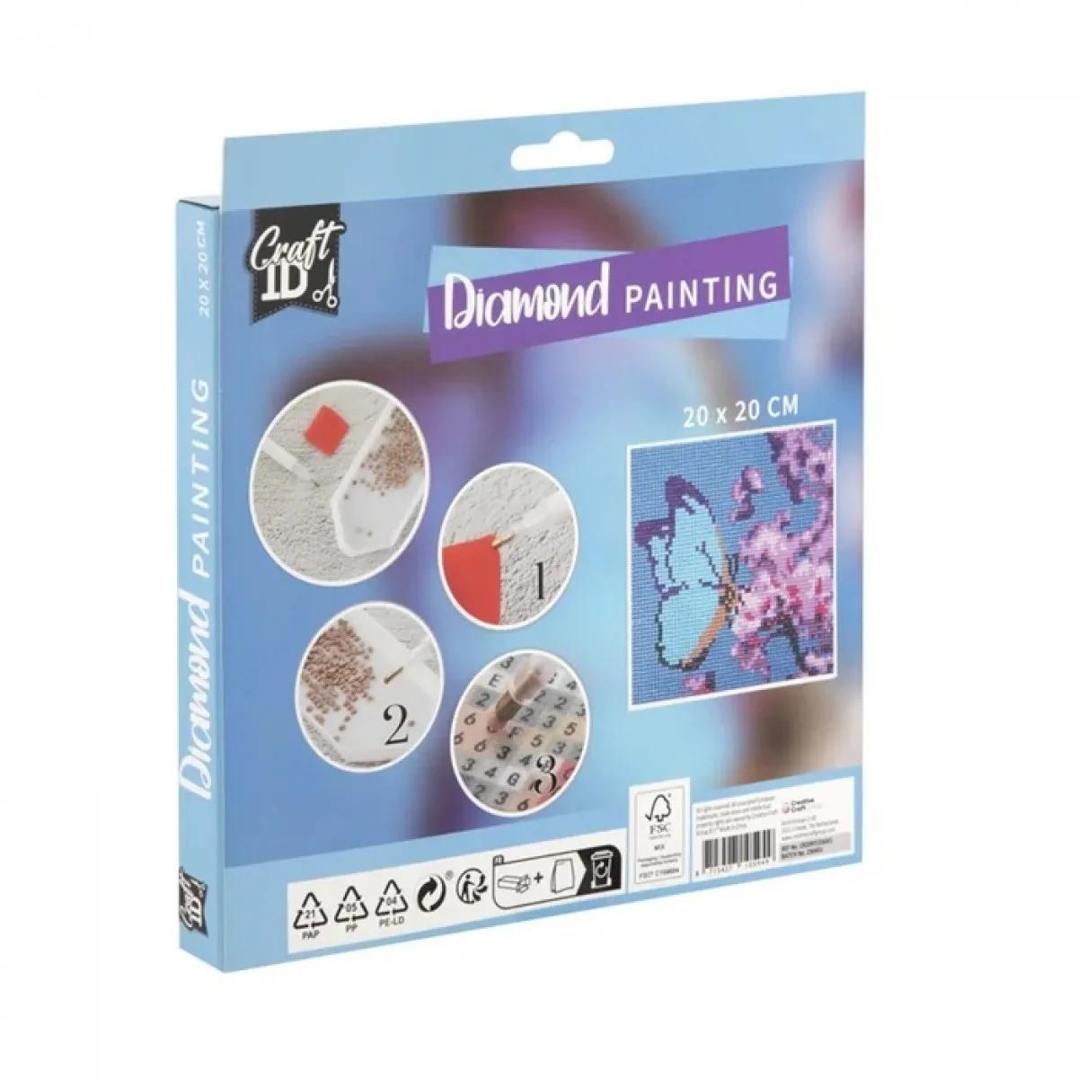 Slikanje cirkonima 20x20cm DIAMOND PAINTING Leptir 