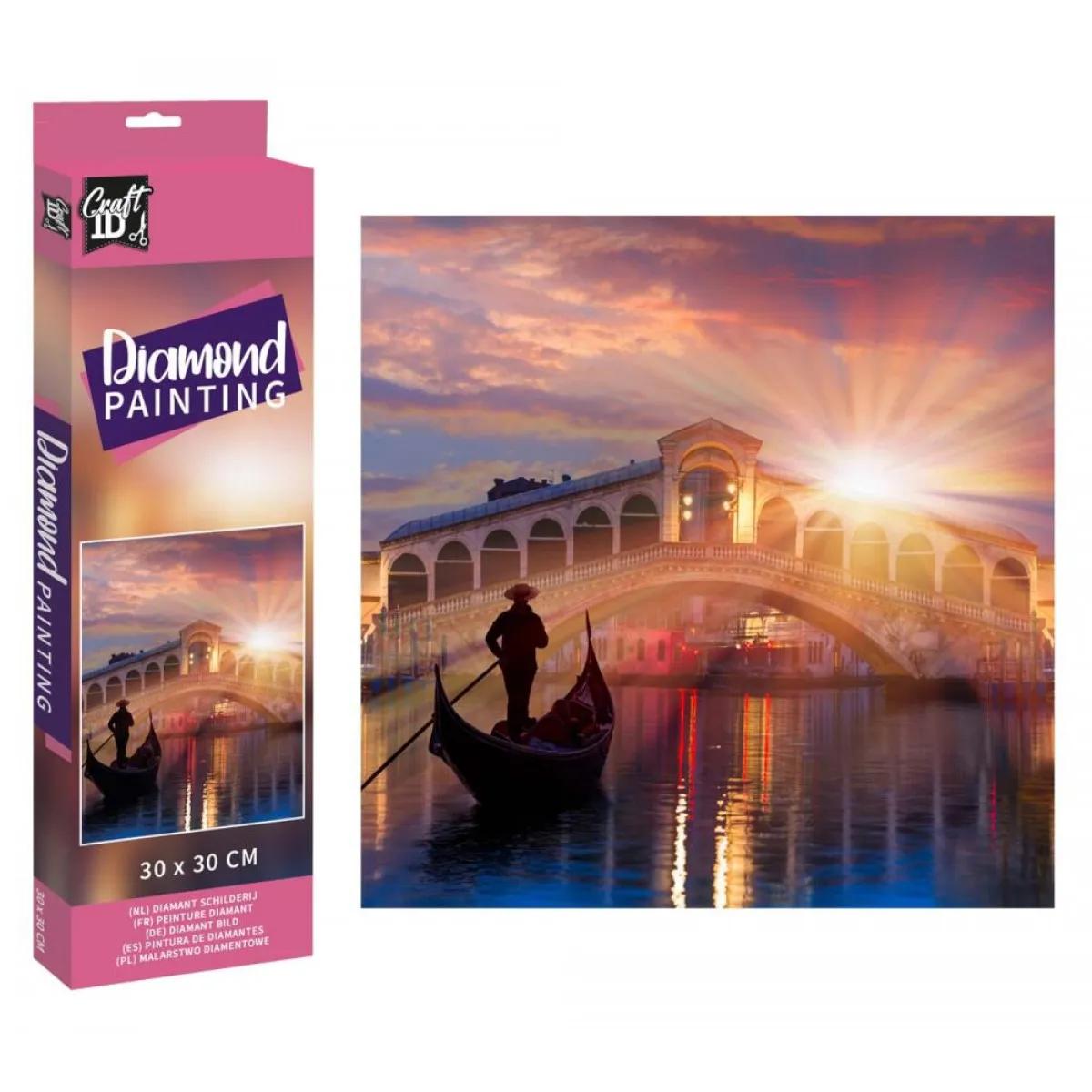 Slikanje cirkonima DIAMOND PAINTING VENICE 30x30 cm 