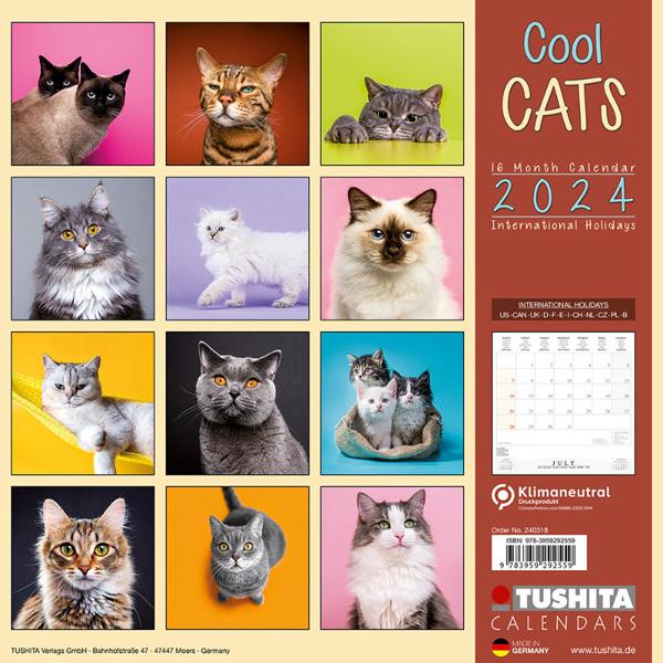 Zidni kalendar COOL CATS 2024 