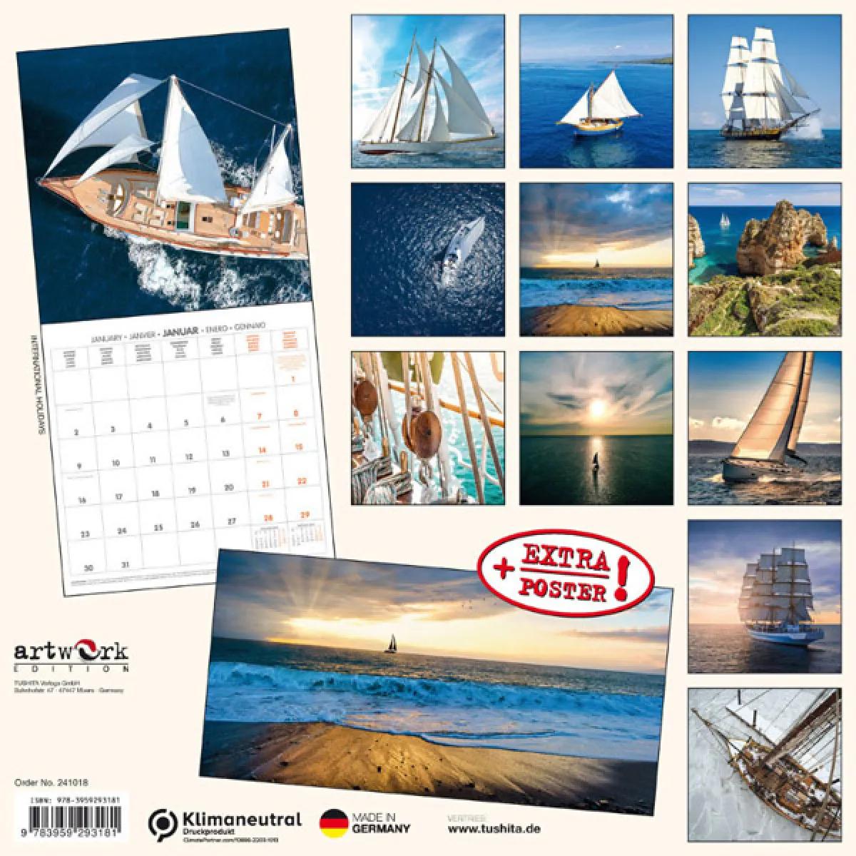 Zidni kalendar SAILING / SEGELN 2024 