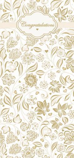 Rođendanska čestitka sa džepom za novac CVETNI MOTIV 