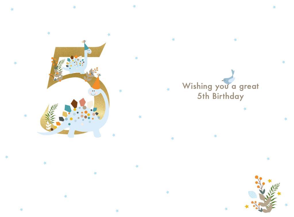 Rođendanska čestitka BLUE DINOSAUR/HAT 