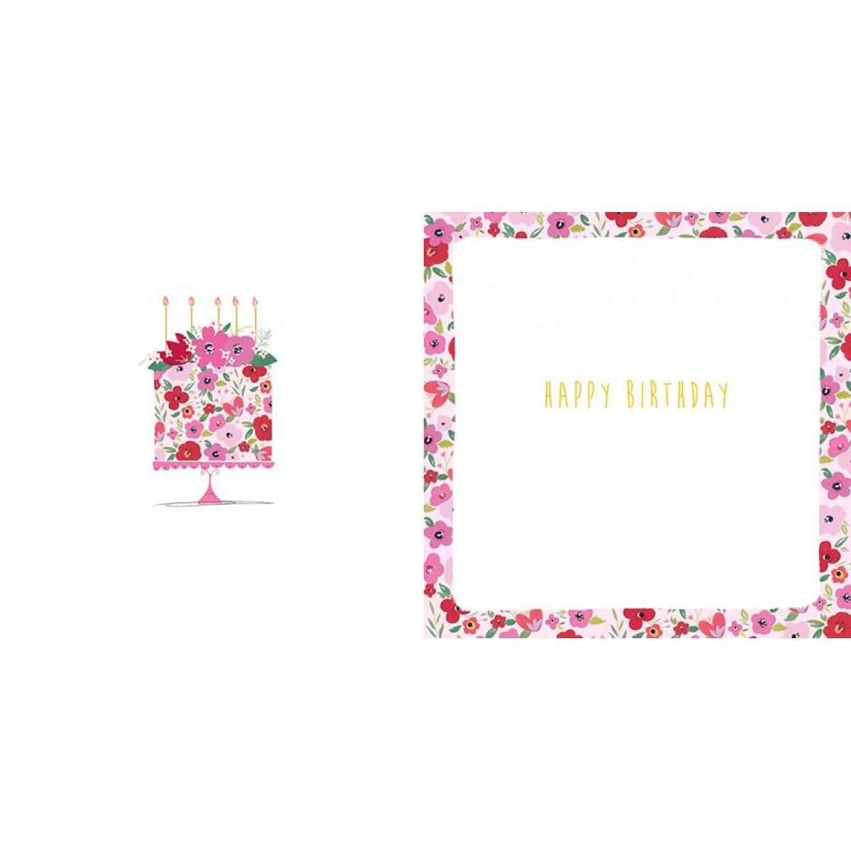 Rođendanska čestitka FLORAL CAKE 