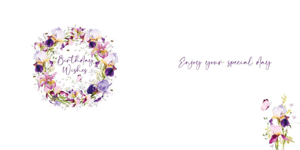 Rođendanska čestitka IRIS WREATH 