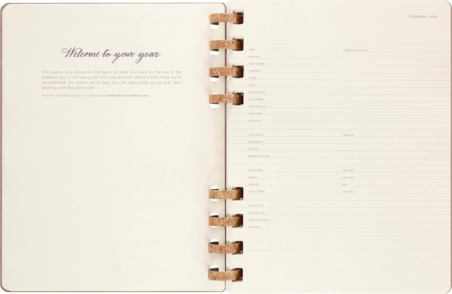 Planer XL MOLESKINE 2024 Crush Almond (tvrde korice) 