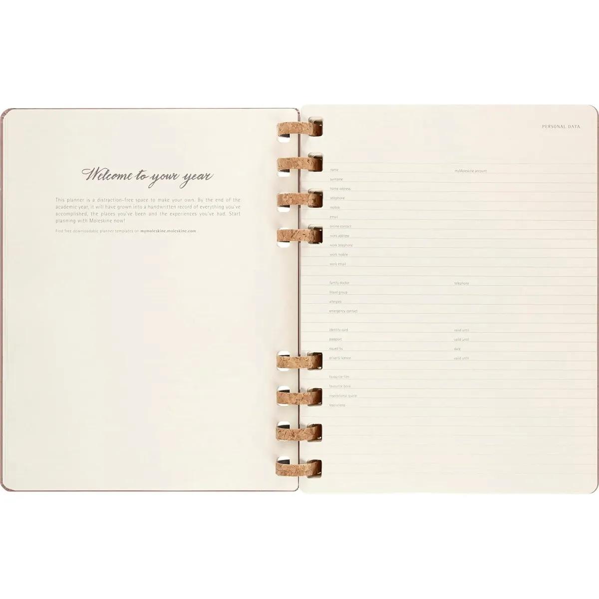 Planer XL MOLESKINE 2024 Crush Almond (tvrde korice) 