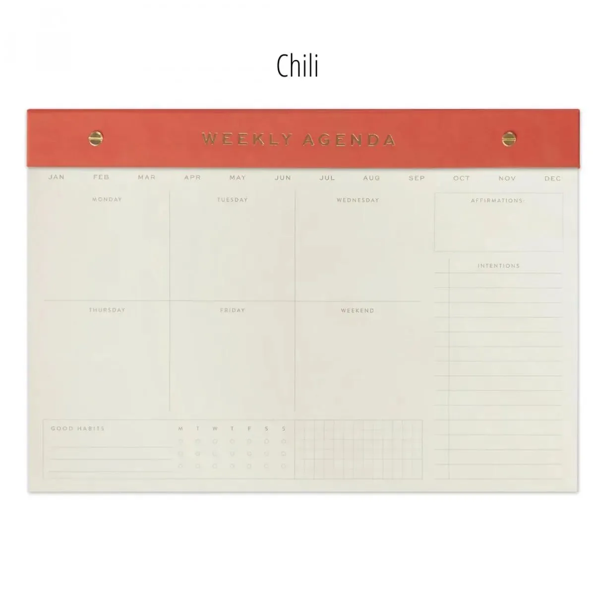 Nedeljni planer  B4 - CHILI - WEEKLY AGENDA 25x35 cm 
