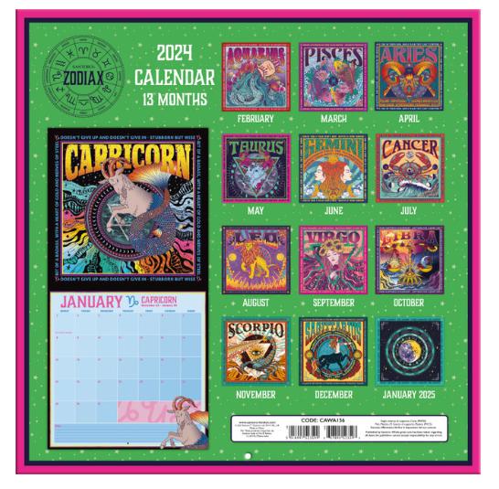 Zidni kalendar 2024 GORJUSS ZODIAC 