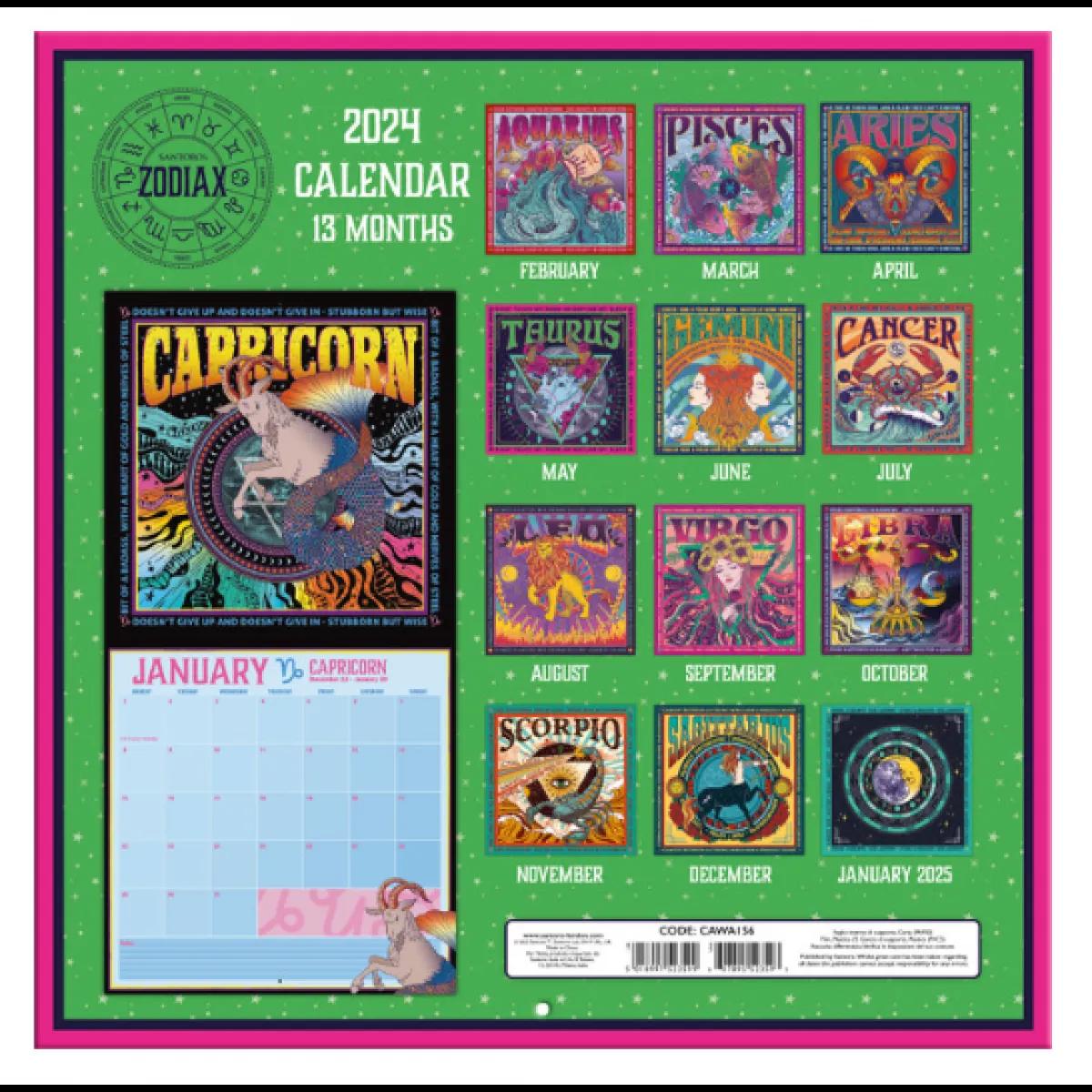 Zidni kalendar 2024 GORJUSS ZODIAC 