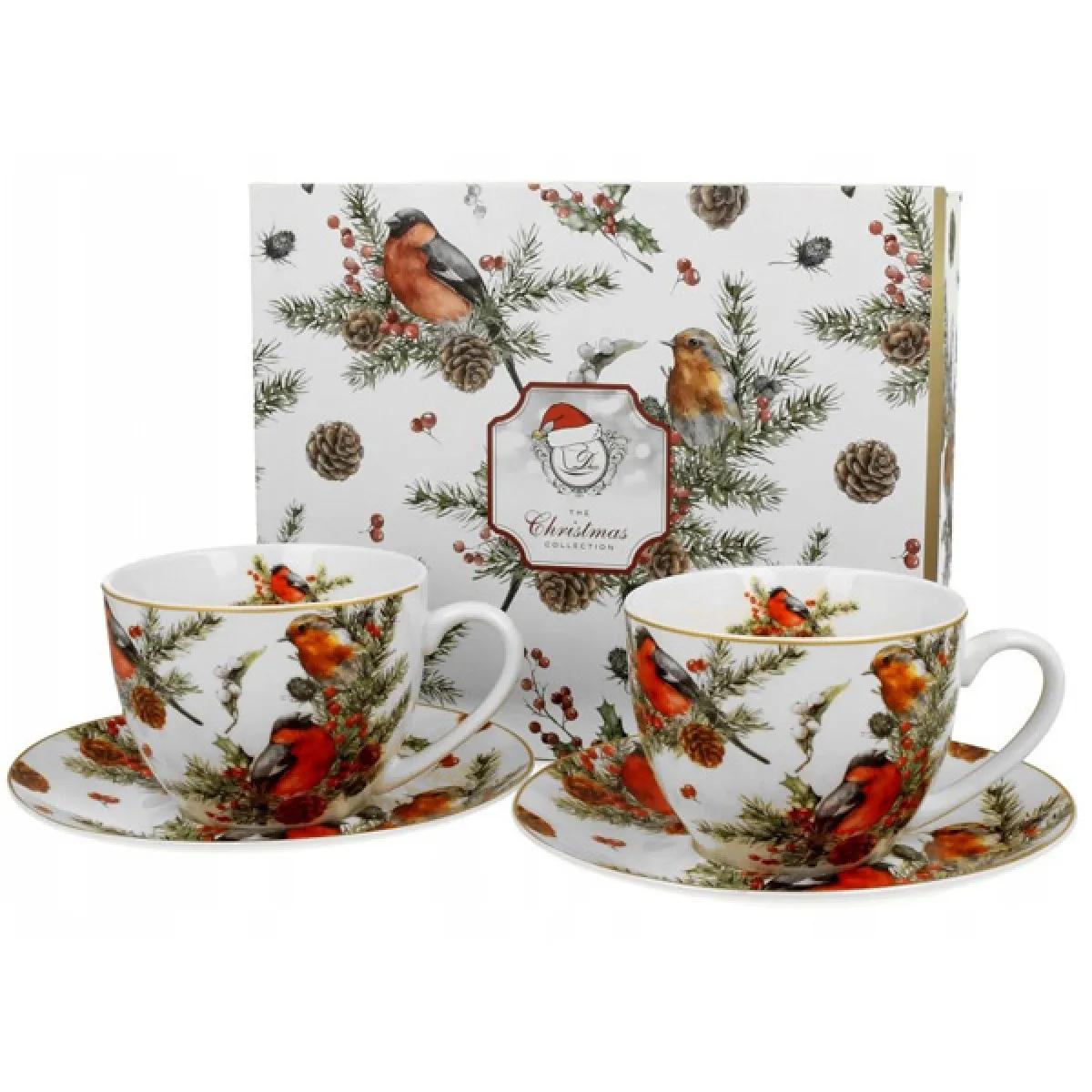 SET OD 2 ŠOLJE ZA KAFU CHRISTMAS BIRDS 
