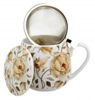 ŠOLJA ZA ČAJ SA INFUZEROM ENGLISH ROSES WHITE 