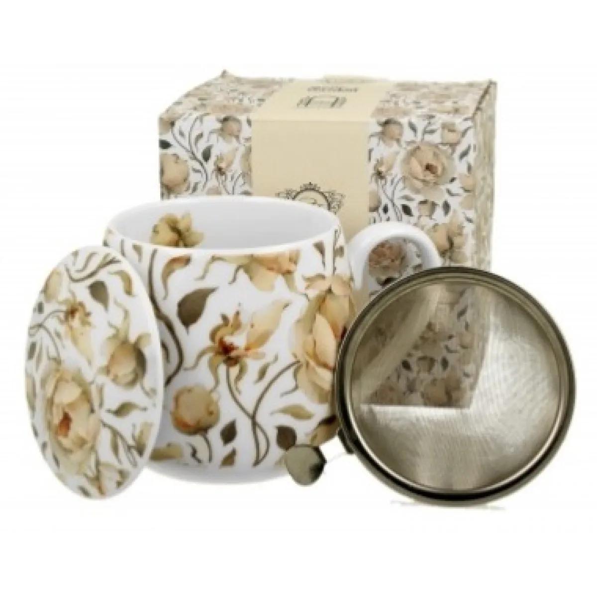 ŠOLJA ZA ČAJ SA INFUZEROM ENGLISH ROSES WHITE 