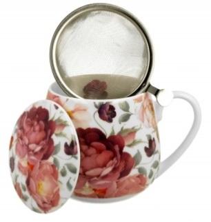 ŠOLJA ZA ČAJ SA INFUZEROM ROSES WHITE 