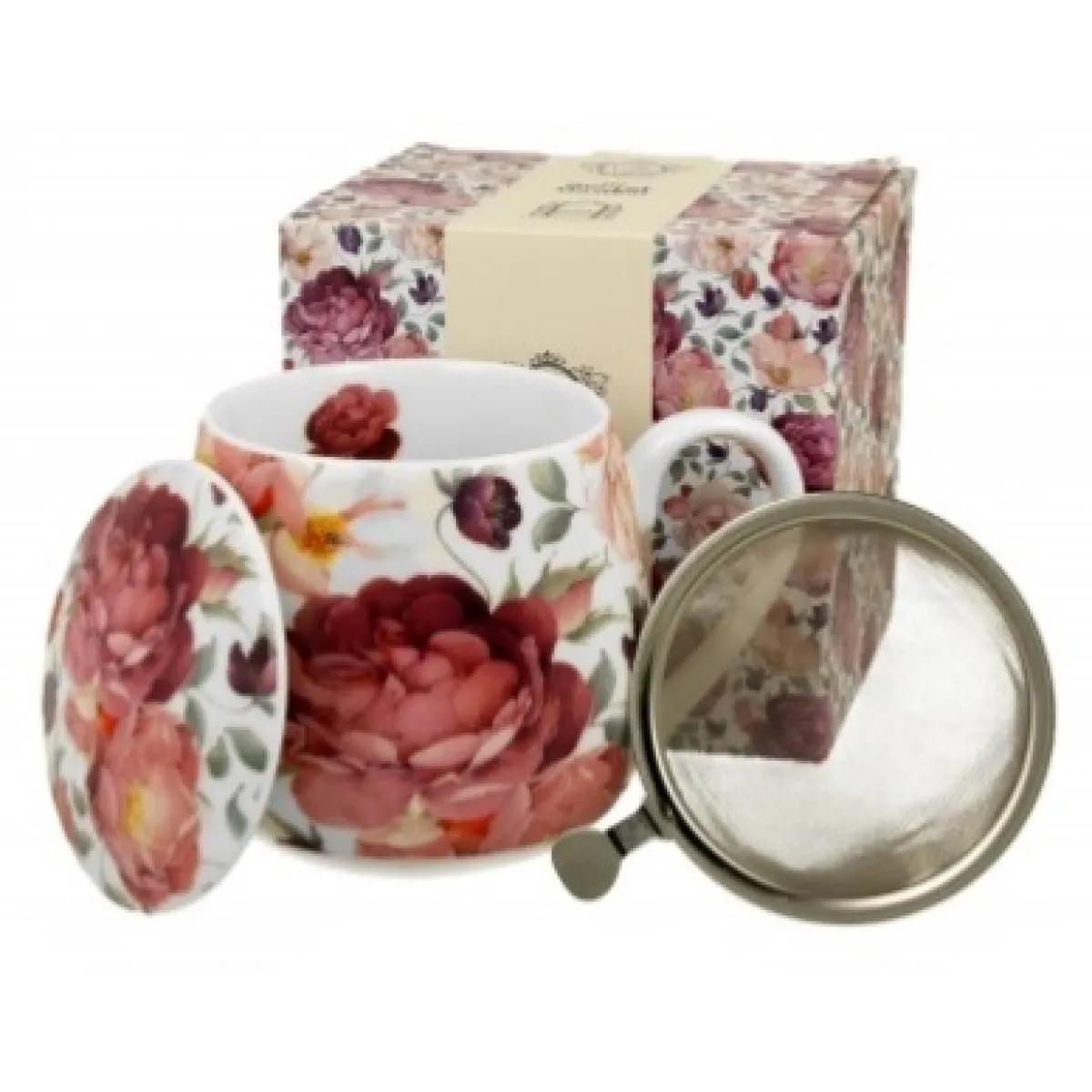 ŠOLJA ZA ČAJ SA INFUZEROM ROSES WHITE 