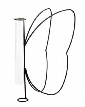 Staklena vaza LEPTIR - CRNA 