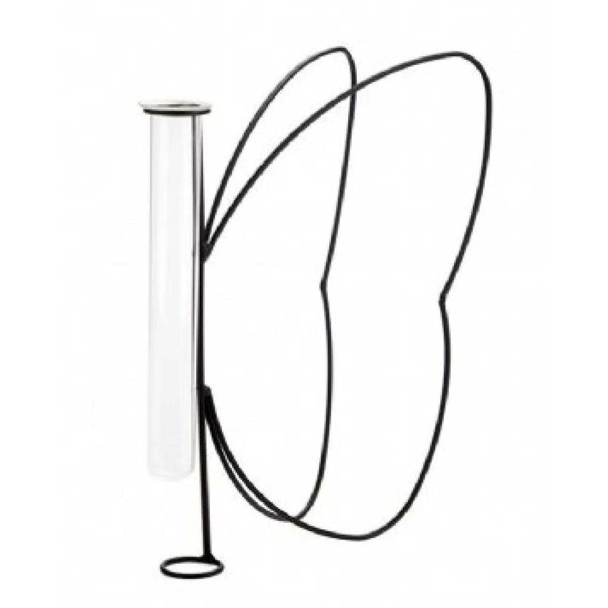 Staklena vaza LEPTIR - CRNA 