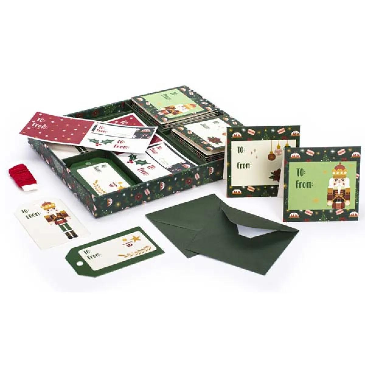 Novogodišnji set poklon čestitki ZELENI 