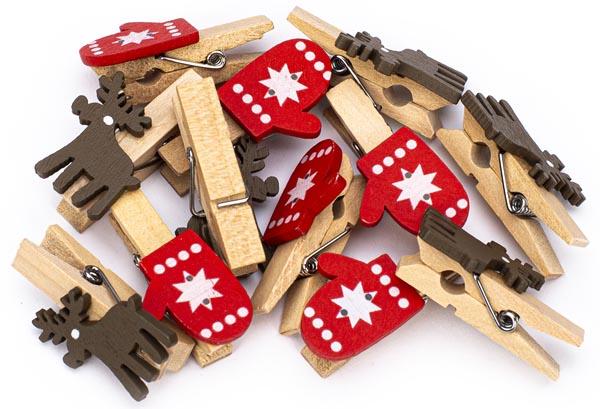 Novogodišnje drvene štipaljke 