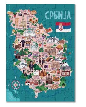 PUZZLE Piktografska mapa Srbije ćirilica 