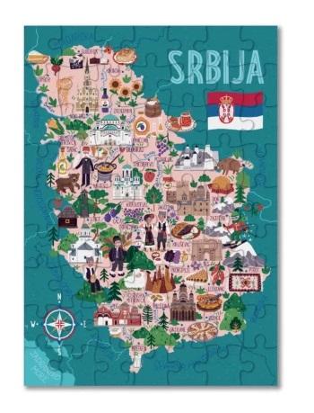 PUZZLE Piktografska mapa Srbije latinica 