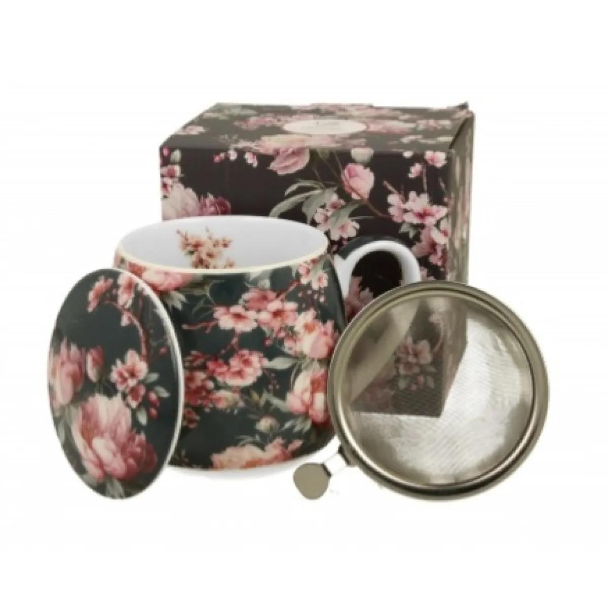 Velika šolja za čaj sa infuzerom NOEMI BLACK 