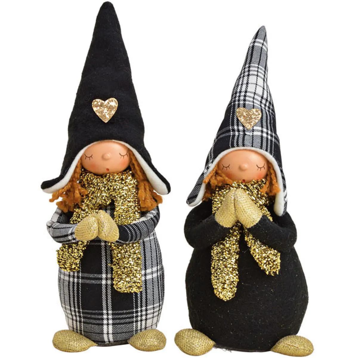 Novogodišnja figura DEVOJČICA SA KAPOM 30cm / 2 vrste 