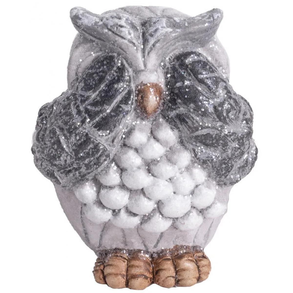 Novogodišnja figura SOVA / 3 VRSTE - 7cm 