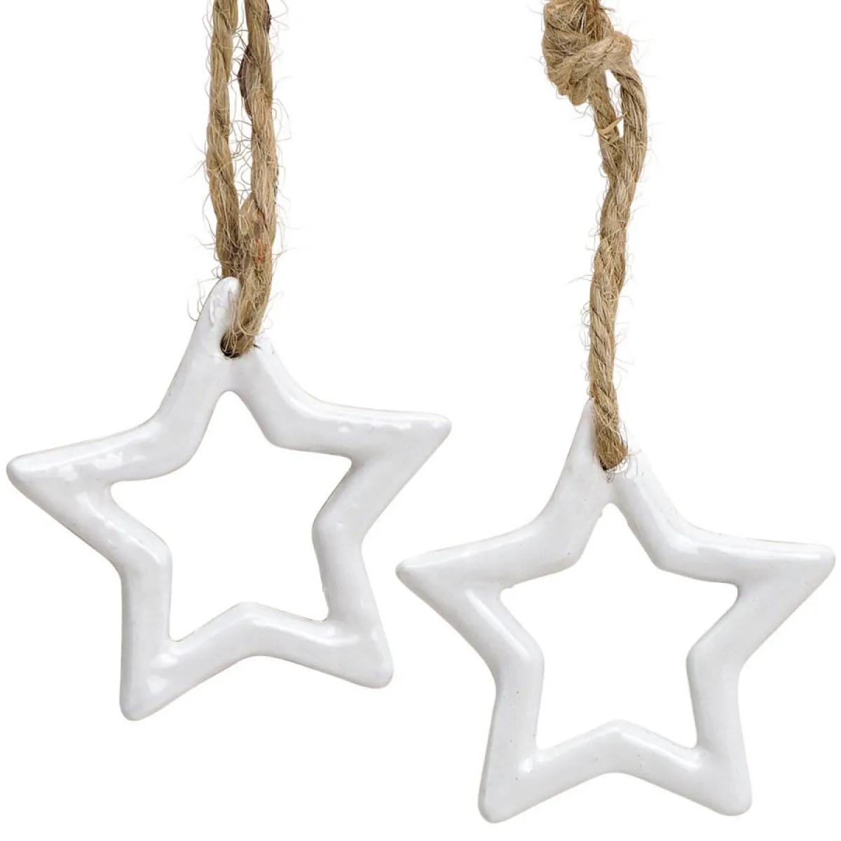 Novogodišnji ukras ZVEZDICA / SRCE 5cm / 3 vrste 