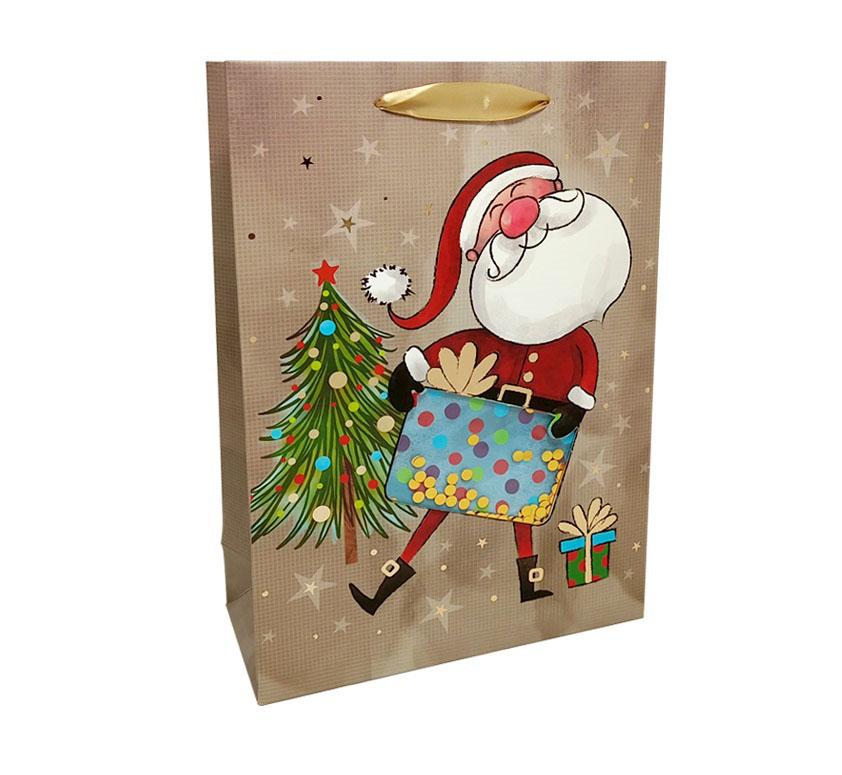 Ukrasna kesa (L) DEDA MRAZ NOVA GODINA 23x33 cm 