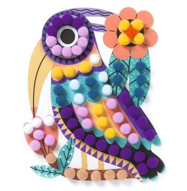 DJECO kreativni kolaž POMPOMS 