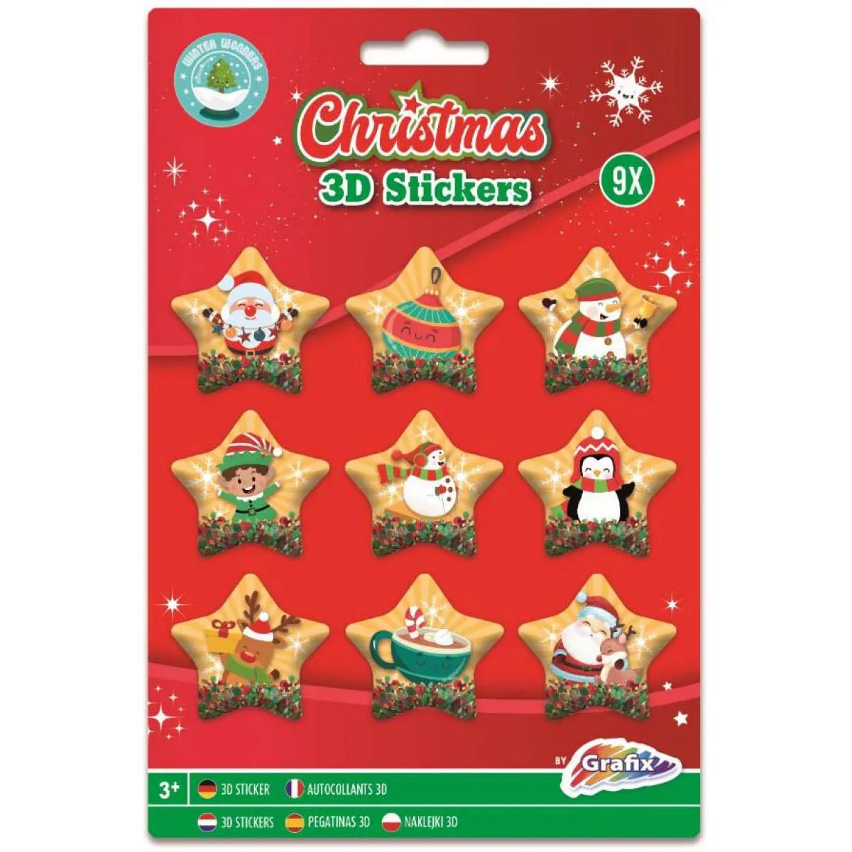 Novogodišnji 3D stikeri DEDA MRAZ 