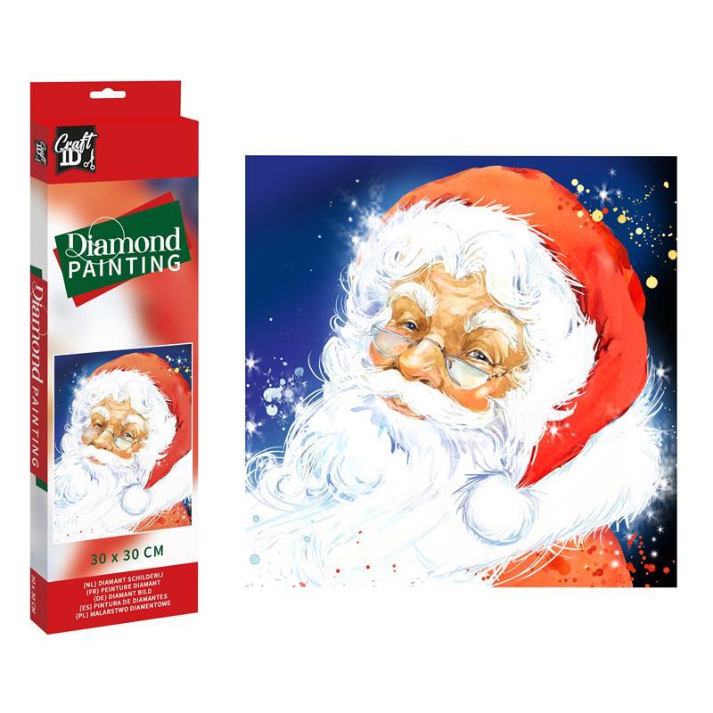 Slikanje cirkonima DEDA MRAZ 30x30 cm DIAMOND PAINTING 