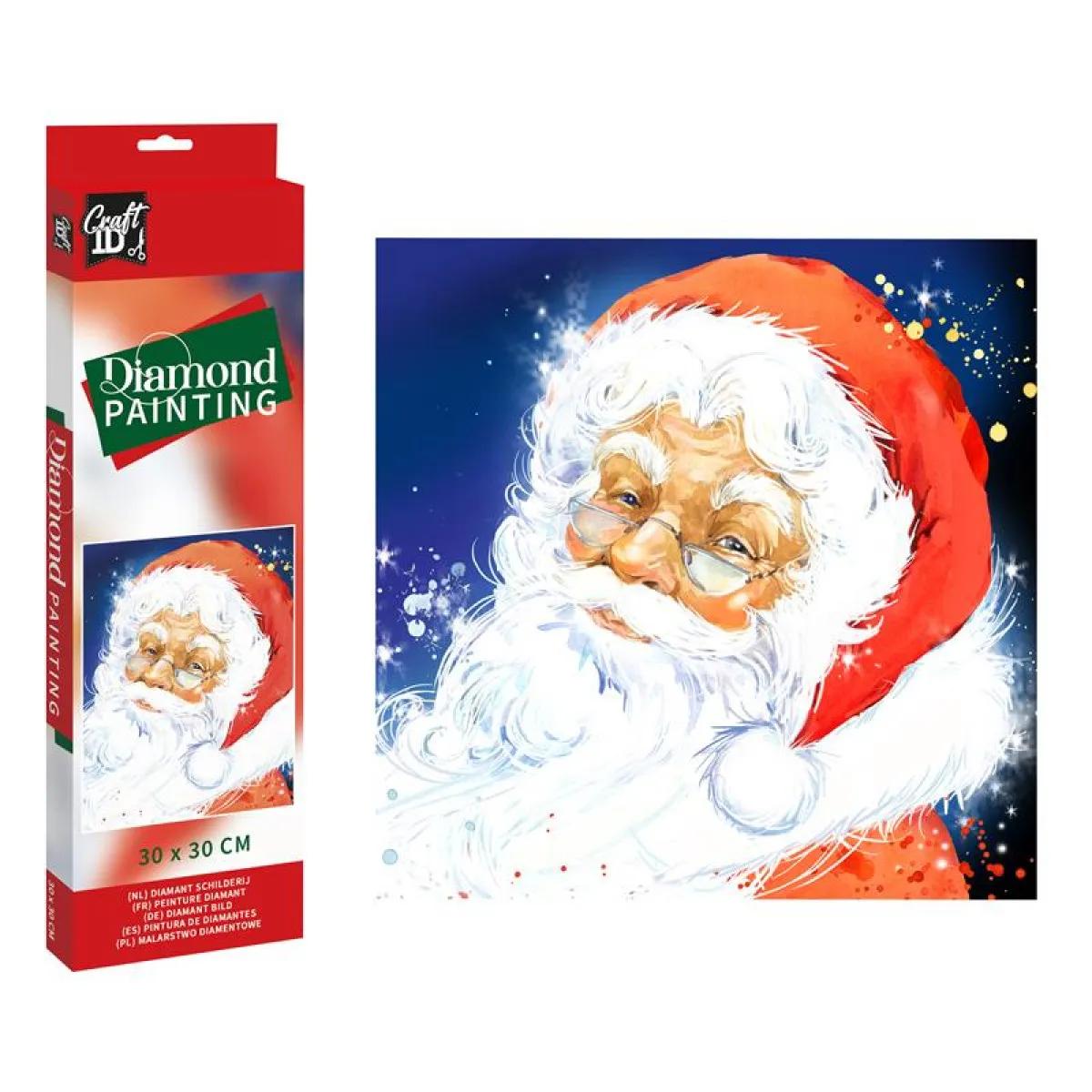 Slikanje cirkonima DEDA MRAZ 30x30 cm DIAMOND PAINTING 