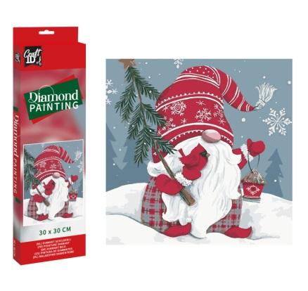 Slikanje cirkonima PATULJAK 30x30 cm DIAMOND PAINTING 