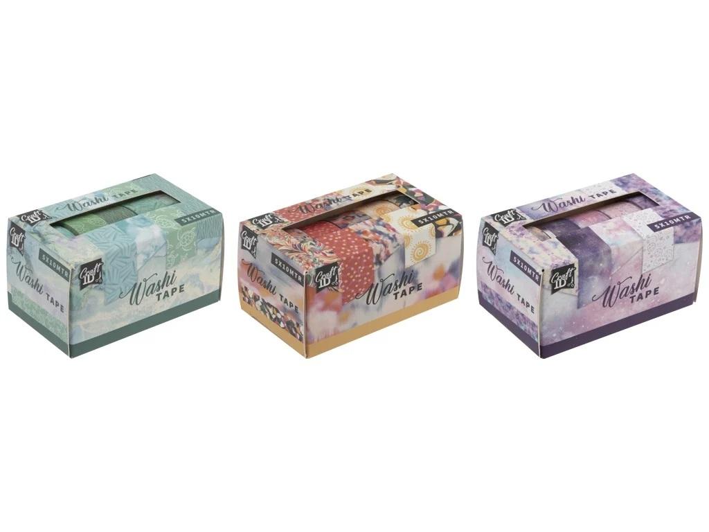WASHI trake 15 x 1000 cm, 5 kom, 3 VRSTE 
