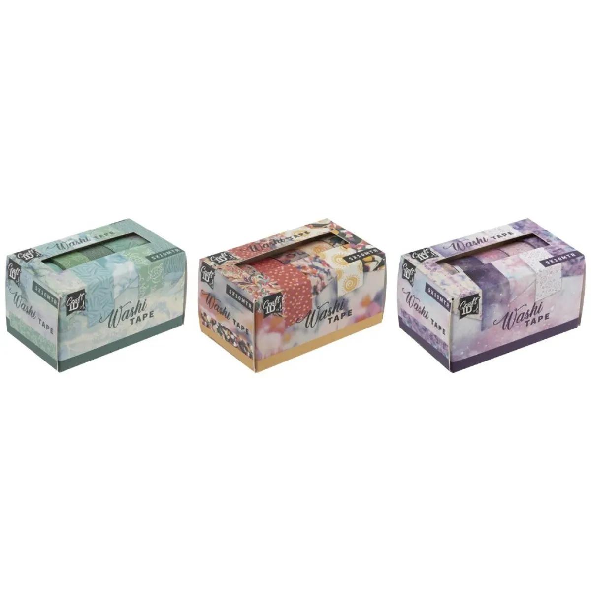 WASHI trake 15 x 1000 cm, 5 kom, 3 VRSTE 