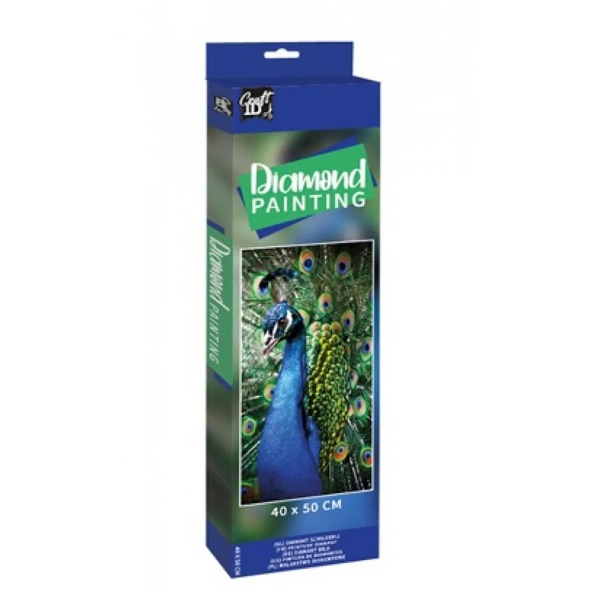 Slikanje cirkonima DIAMOND PAINTING 40x50cm Paun 