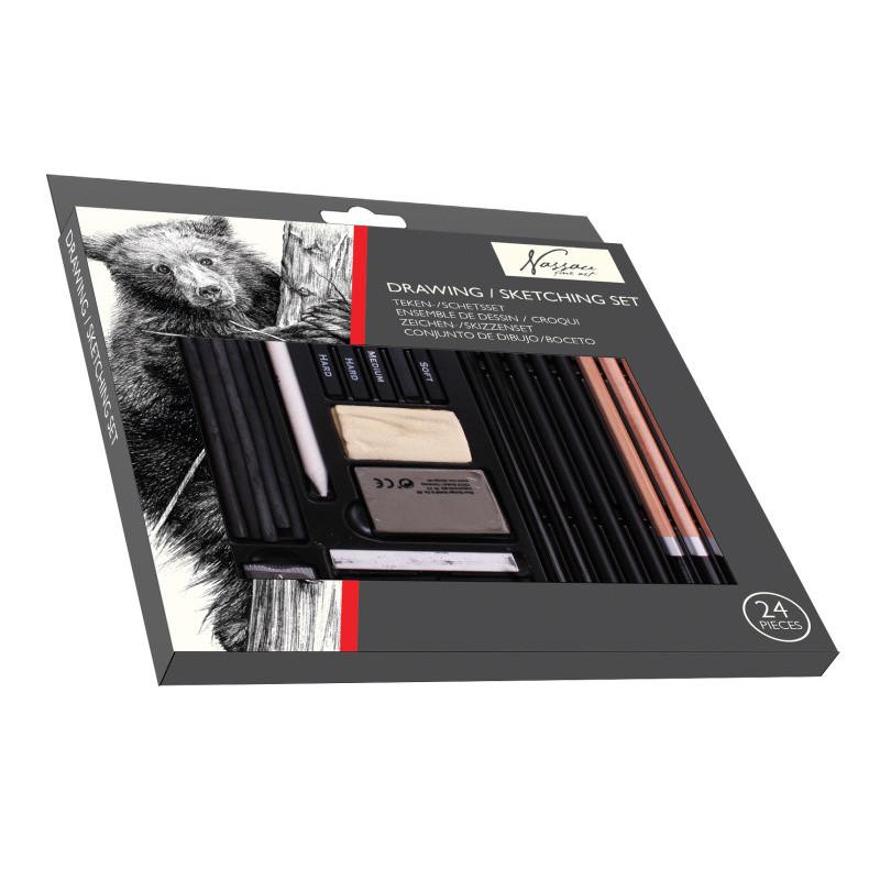 Set za crtanje u kutiji NASSAU 24 kom 
