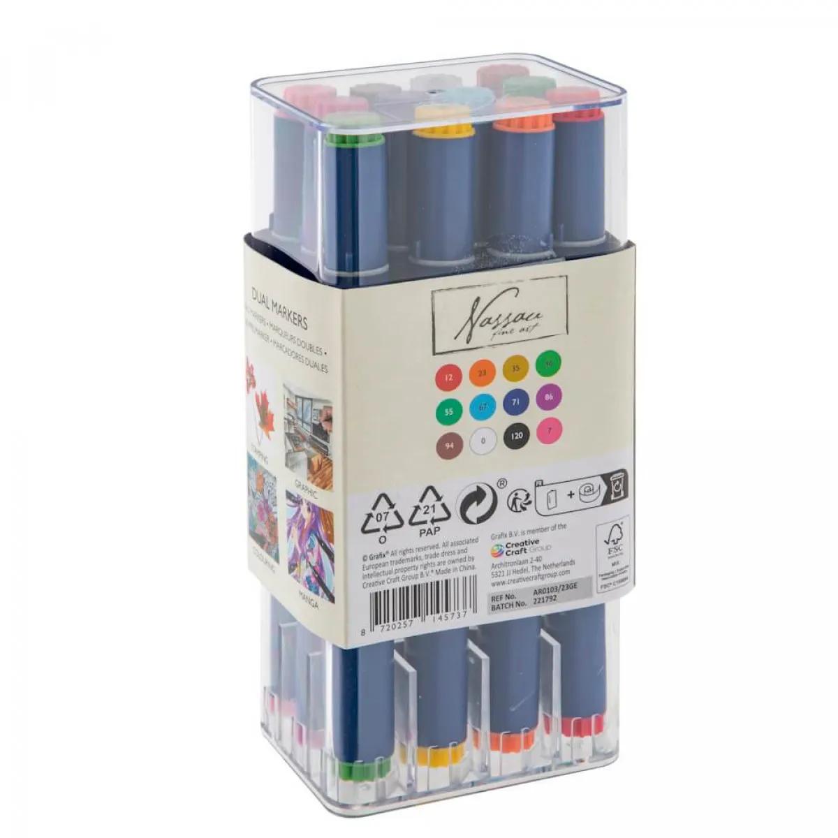 Marker za kaligrafiju u kutiji NASSAU 12 kom 