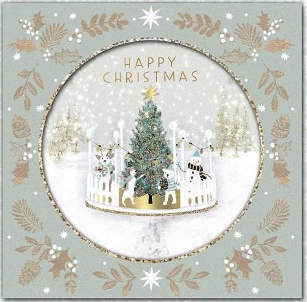 Novogodišnja čestitka SREĆNI PRAZNICI - JELKA I VRTEŠKA 