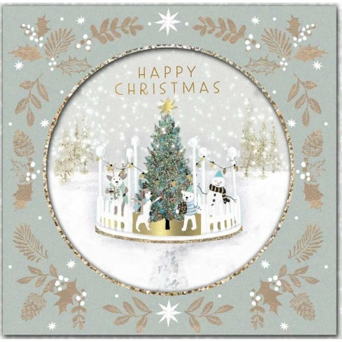 Novogodišnja čestitka SREĆNI PRAZNICI - JELKA I VRTEŠKA 